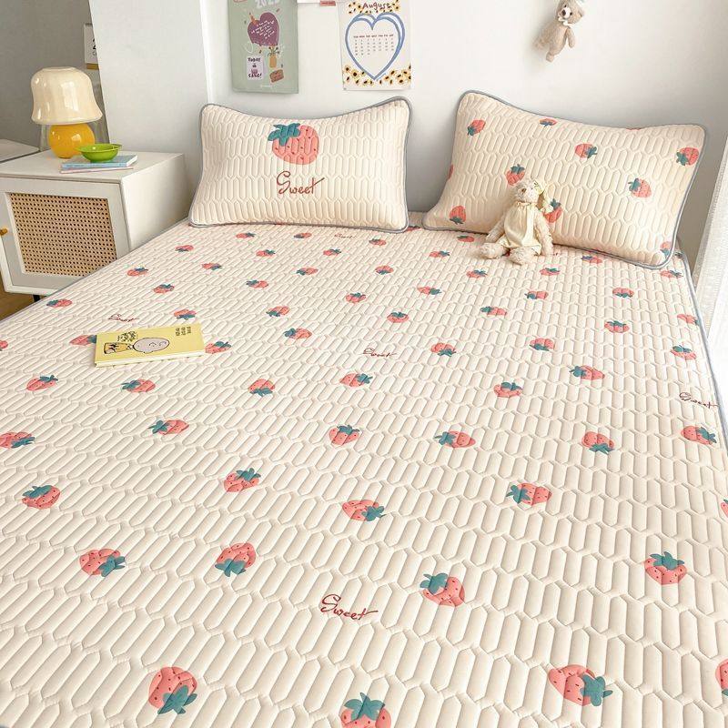 乳胶凉席三件套夏季家用冰丝软席子裸睡可水洗折叠学生宿舍单人3