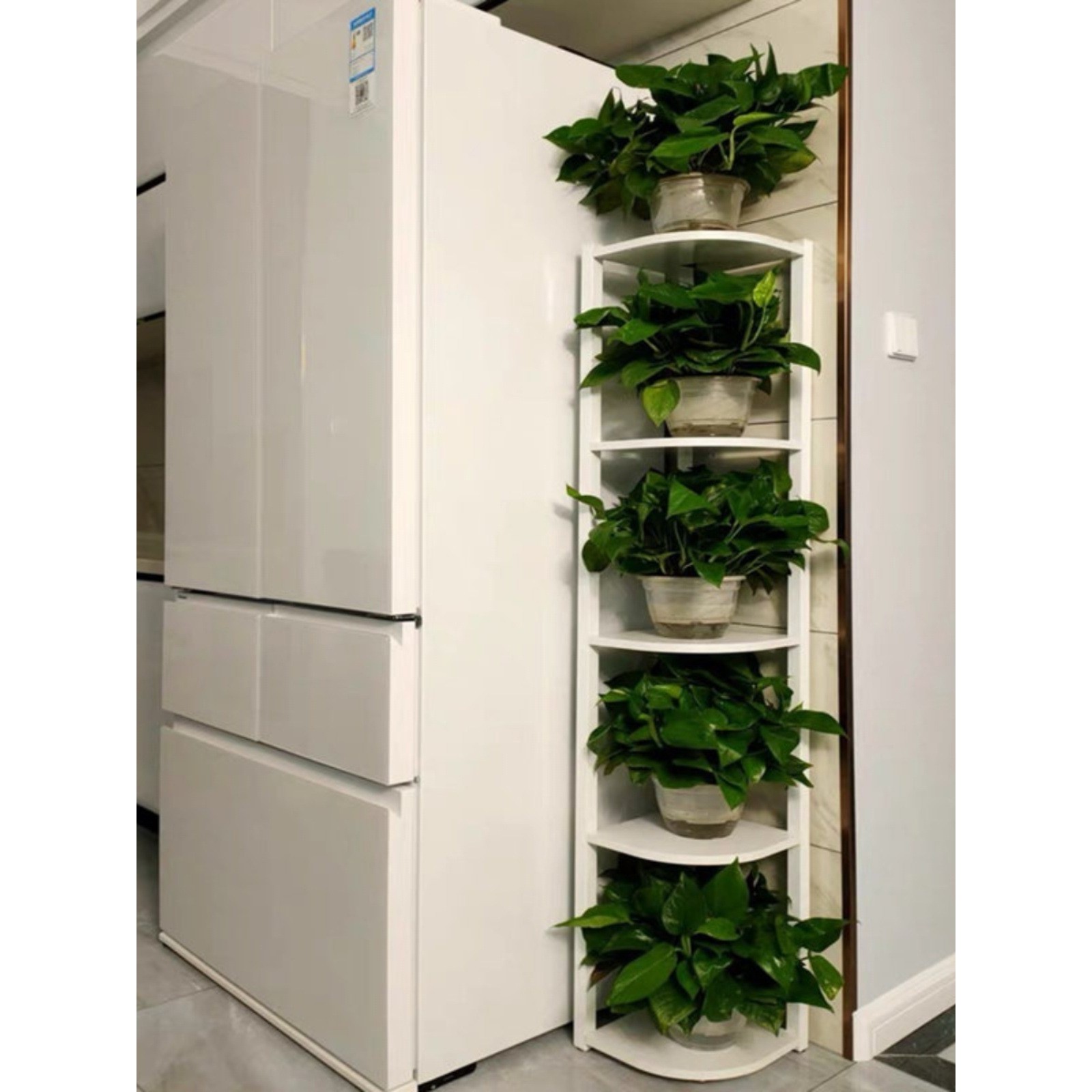 花架墙角三角置物架多层客厅书架转角置物架拐角阳台家用装饰新品