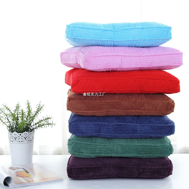 座垫办公室地板垫学生加厚冬季凳子纯色电脑餐椅垫坐垫椅子垫毛绒