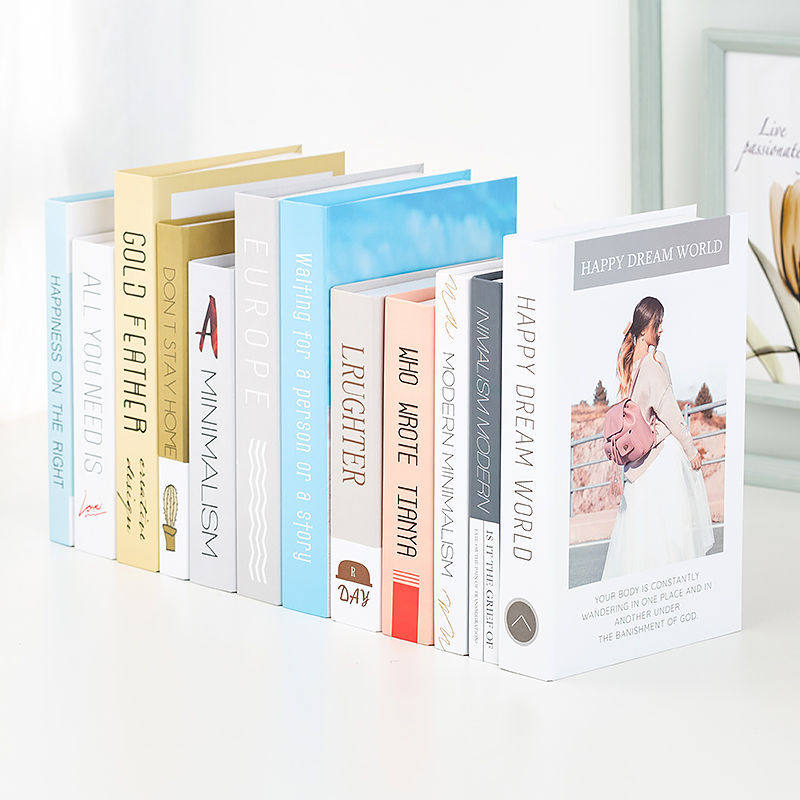 现代时尚简约英文假书摆件清新文艺装饰品客厅书房道具装饰书书柜,节庆用品/礼品,相册/相簿,淘宝优惠券,粉丝福利购,淘宝优惠卷