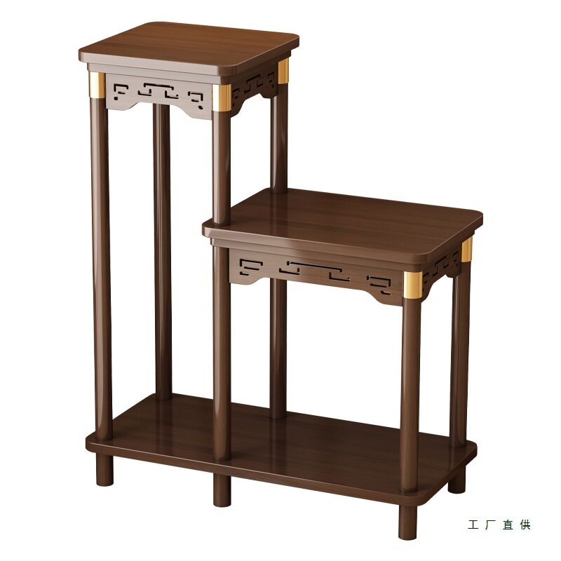 花台花架子客厅落地式置物架阳台实木摆件中式室内装饰多层花盆架