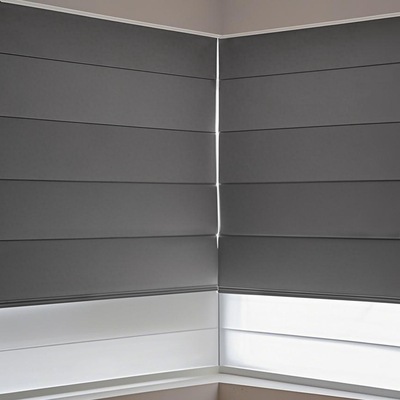 缥缈时光双层日夜罗马帘电动遮光窗帘卧室客厅遮阳打孔卷帘升降帘