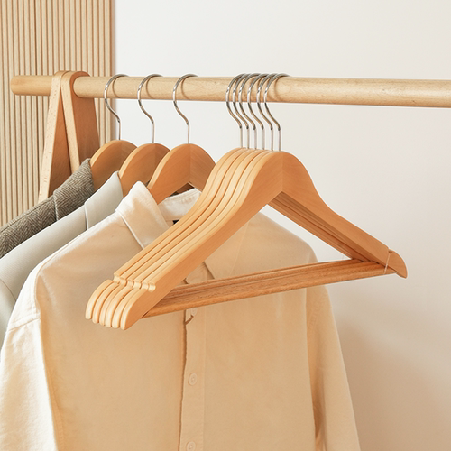 木质衣架中古风家用挂衣加厚防滑木头衣撑服装店酒店实木衣架