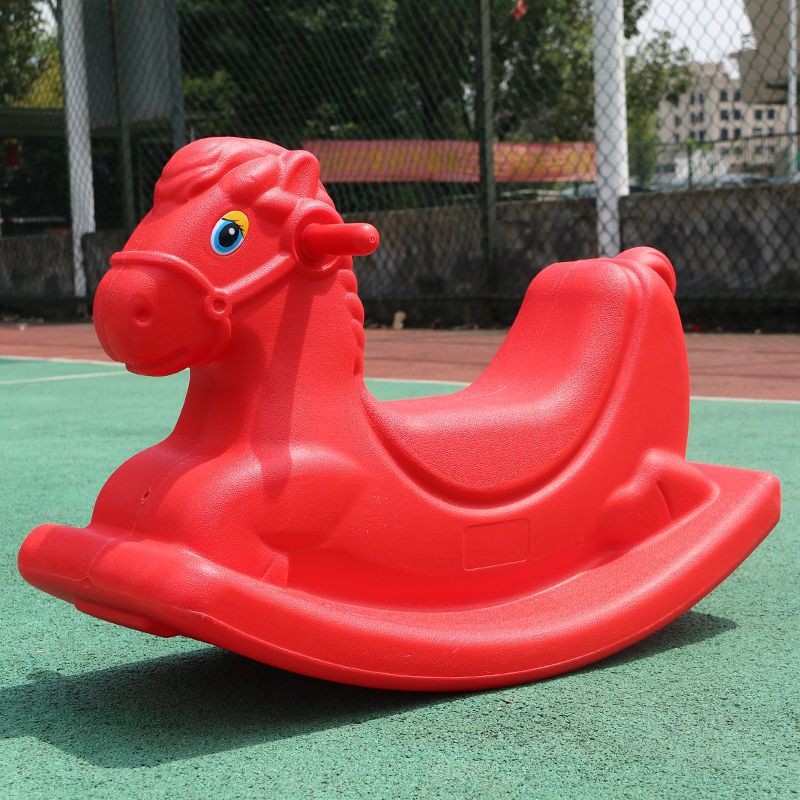 儿童摇摇马户外玩具宝宝木马塑料侧翻防摔防摇婴幼儿小木马幼儿园