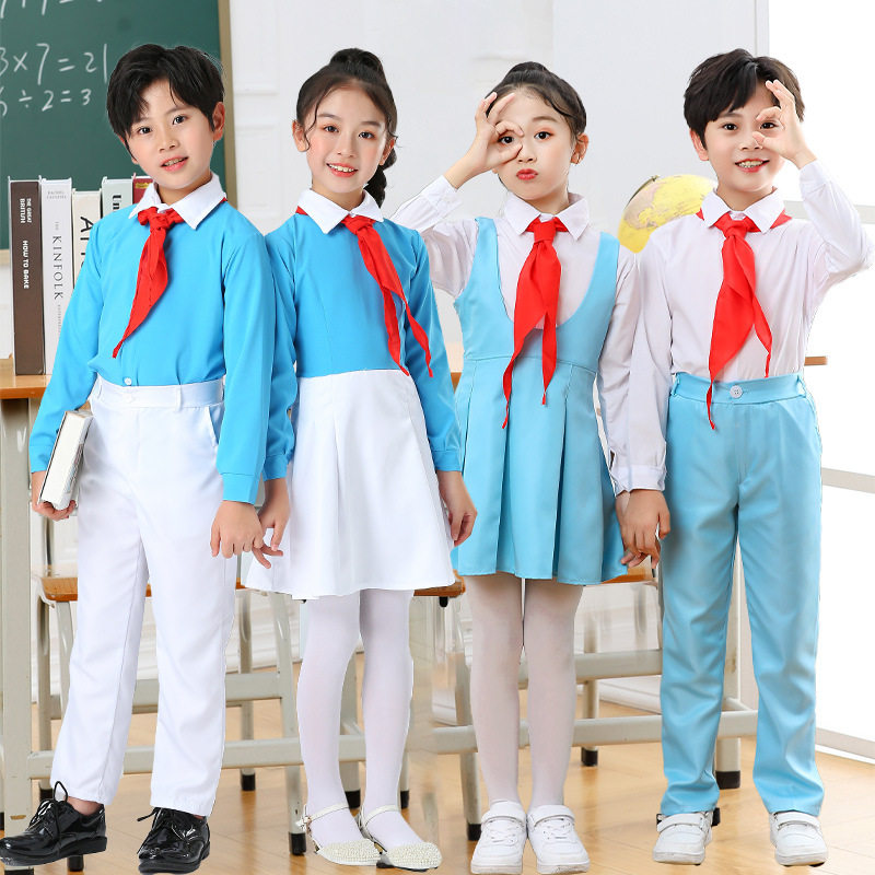 儿童中小学生诗歌朗诵歌唱祖国大合唱红领巾主持演出服装冯琳同款