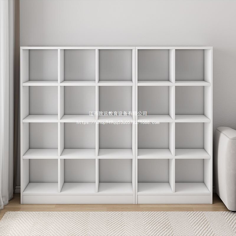 书架置物架格子柜落地家用书柜展示架一体靠墙客厅储物柜整墙柜子
