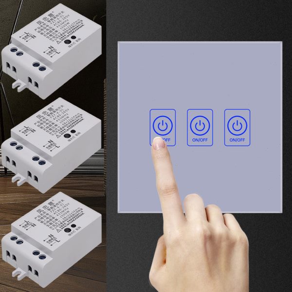 触摸无线遥控开关随意贴免布线懒人家用电灯电源LED吸顶灯控制器