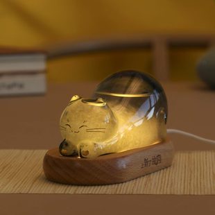 上新了故宫 御猫天气瓶小夜灯天气预报风暴瓶同学生日离职礼物