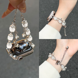 适用vivowatchgt2手表带vivo watch gt高级感表链3代智能手环vivowatch5女士iqoo蓝牙版iqoowatchgt水晶手链