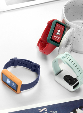 适用华为手环10/9/8手表带链硅胶7nfc版荣耀智能运动6pro手腕带女生保护壳六七八九代band7替换表链夏天软壳