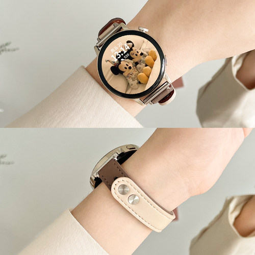 UHADA真皮双钉扣表带原创拼色款