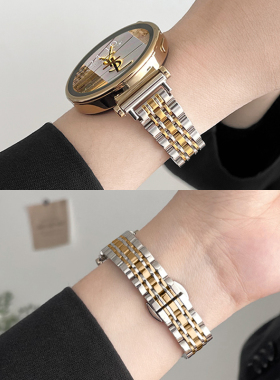适用华为手表gt4手表带watchgt5腕表高端6新款gt3金属钢带2女款专用41mm高级感watch4智能3pro手表链女士荣耀