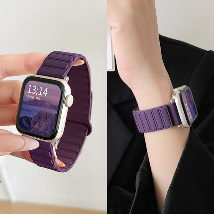 适用小米手环9/8pro手表带链夏天女生7por版手腕带6硅胶磁吸watch5红米手表链redmiwatch4高级感九代女款创意