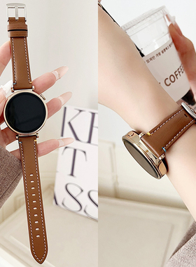 适用华为watch gt6手表带秋冬高级感watchgt5女士智能运动手表链3pro女款专用腕表带2高端精致荣耀2e新款真皮