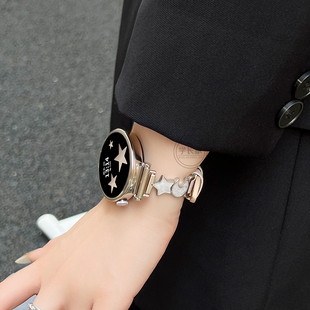 watch4智能运动手表链watchgt3 款 2高级感女士金属 gt4手表带真皮6pro专用腕表女式 适用华为gt5手表带秋冬新款