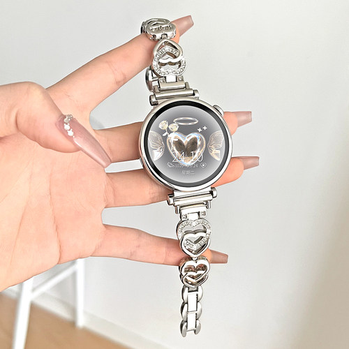 uhada金属双心款华为手表表带