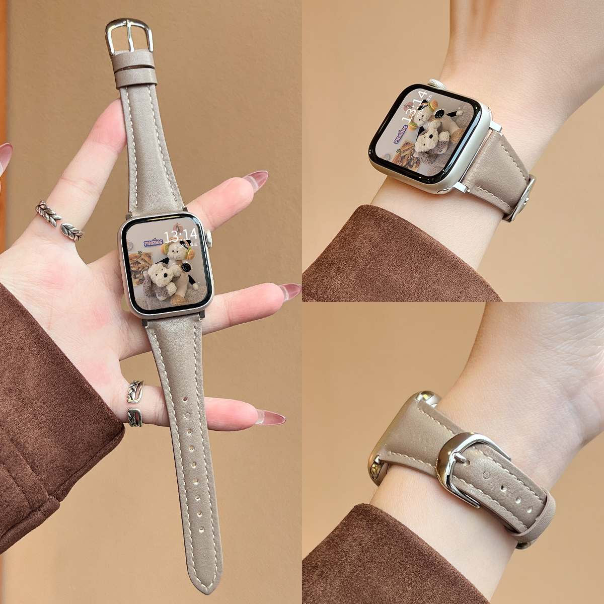 UHADA新款超纤小蛮腰真皮表带