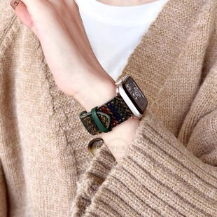 gt2真皮手表链watch5智能腕带3代女士iqoowatchgt创意iqoo高颜值 watch 适用vivowatchgt2手表带新款 毛呢vivo