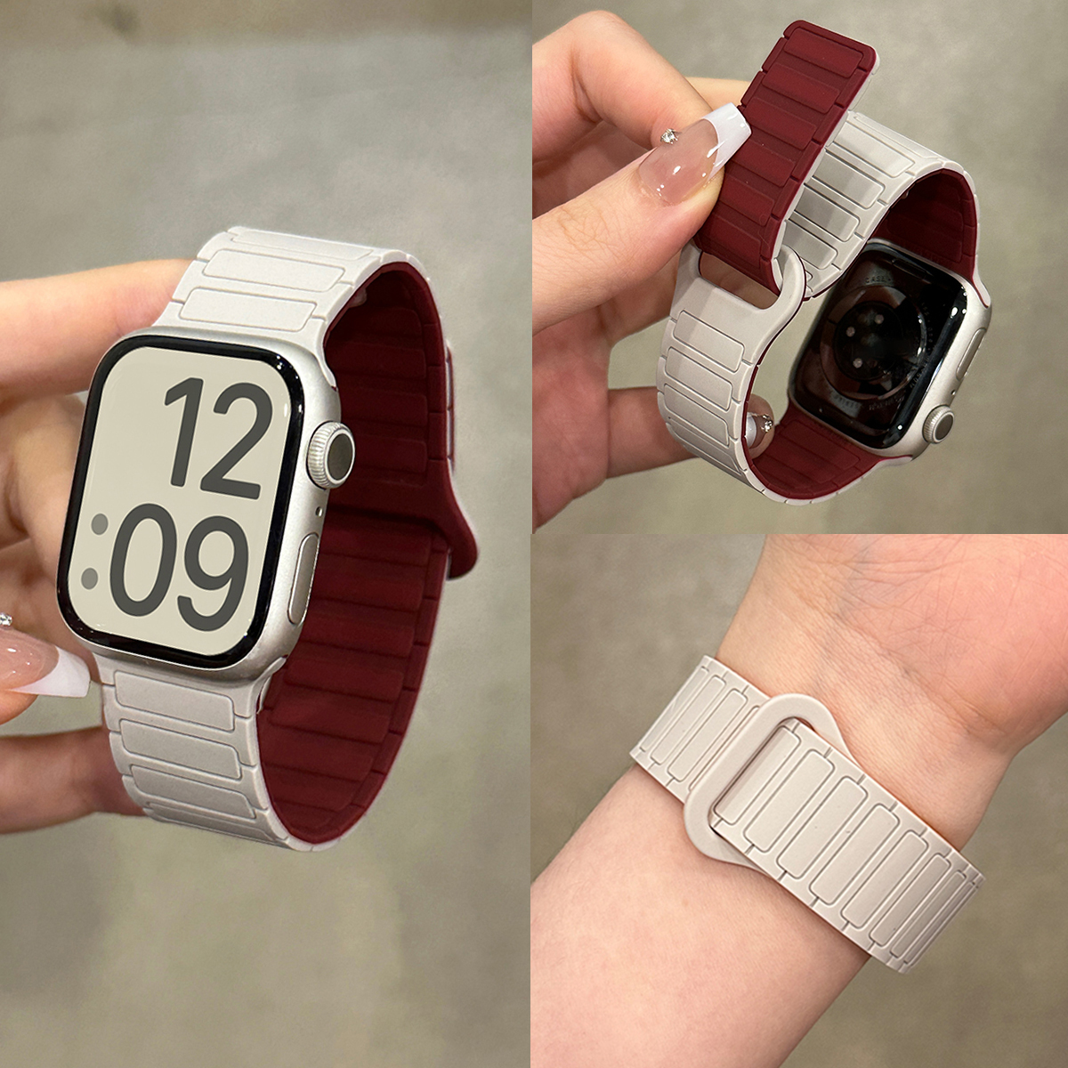 UHADA硅胶装甲磁吸表带