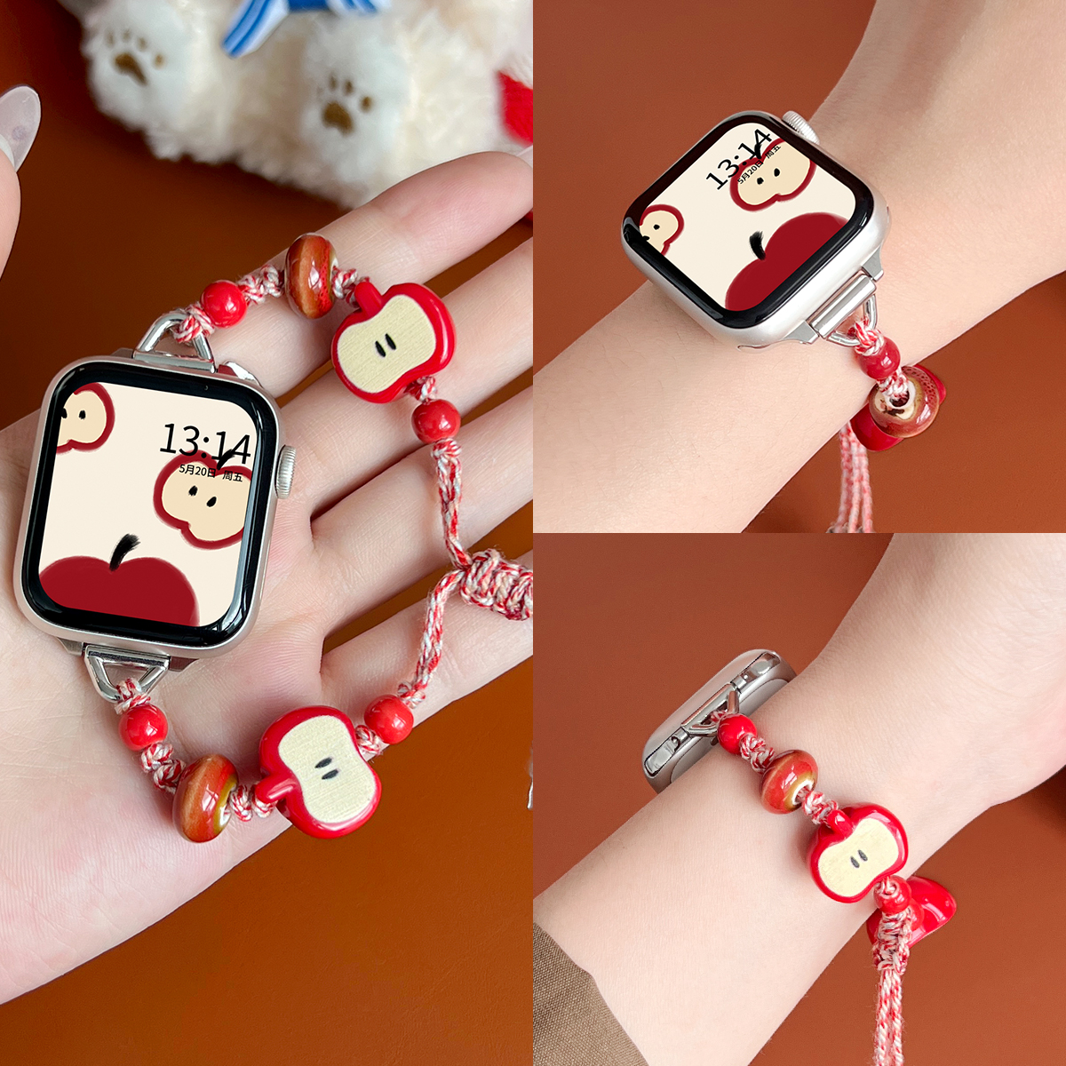 适用华为watch fit4手表带新款苹果手绳4pro智能运动系列腕表watchfit3手表链高级感2手环腕带创意1夏天女生