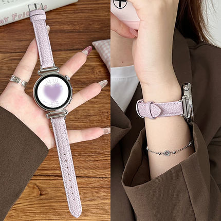 适用华为watch gt6手表带女款真皮watchgt5智能运动手表链watch4新款高端精致女表3pro女士腕表带2高级感专用