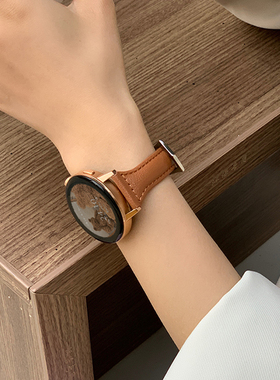 适用华为gt3手表带新款gt5/6女款专用高级感watchgt4智能运动手表链watch4高级感女表5pro真皮高端腕表带女士