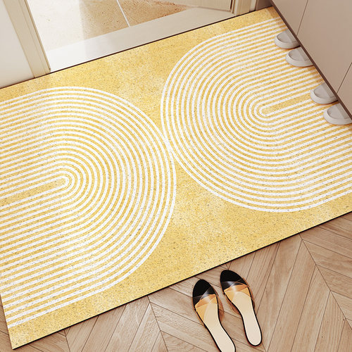 途橙pvc侘寂风玄关除尘地垫