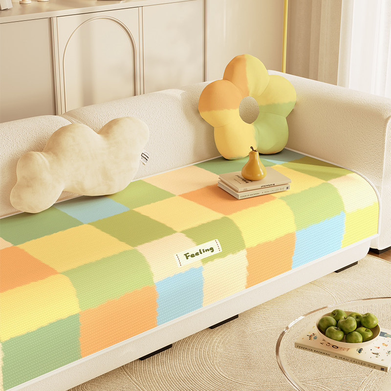 现代小清新沙发垫四季通用固定防滑坐垫防猫抓夏季沙发套罩盖布巾