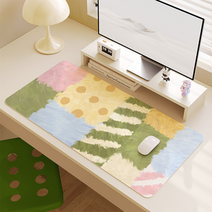 清新美式鼠标垫超大号电脑桌垫办公室台面保护垫子高级感学习桌布