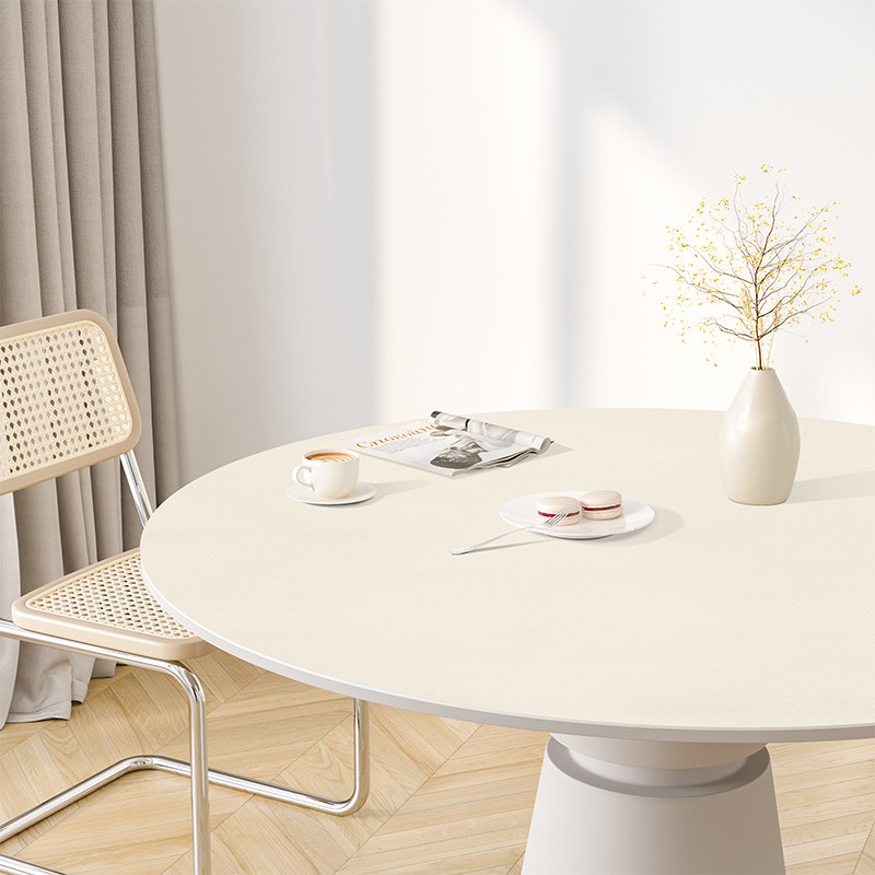 北欧奶油白纯色圆桌桌垫pvc桌垫防烫免洗皮革大圆桌布家用餐桌垫,居家布艺,桌布,淘宝优惠券,粉丝福利购,淘宝优惠卷