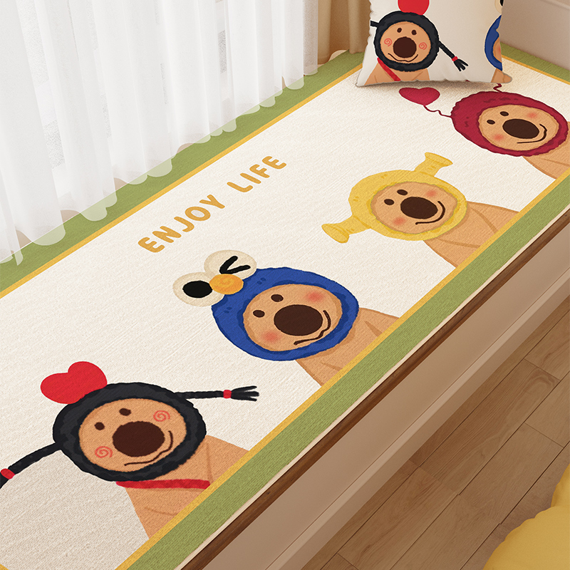 新款卡通飘窗垫窗台垫榻榻米卧室主卧阳台垫四季通用坐垫可定制 - 封面