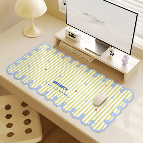 韩系风鼠标垫高级感桌垫加厚办公室电脑笔记本桌面键盘垫书桌垫子