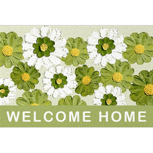 花卉丝圈入户门地垫门口玄关耐脏防滑脚垫刮泥蹭土进门地毯可裁剪