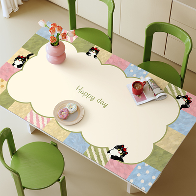 卡通可爱餐桌垫防油防水免洗防烫桌布2025新款pvc茶几桌面保护垫