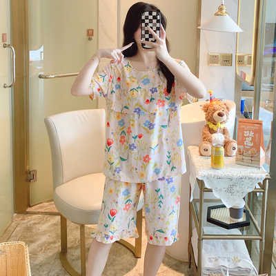 2025新款防凸点棉绸睡衣女夏