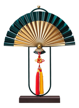 扇子摆件铁艺家居装饰品新中式