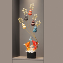 年年有余五福临门葫芦摆件入户玄关壁龛客厅竖高装 饰乔迁新居礼物