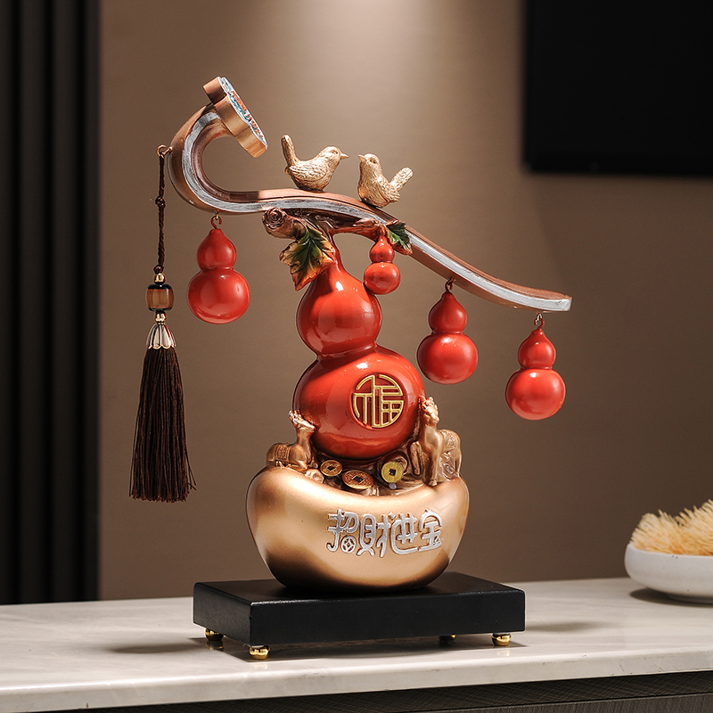 葫芦玄关五福临门招财新中式