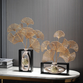 创意福字招财家居书房复古架小工艺品摆件轻奢电视酒柜装 饰品摆设