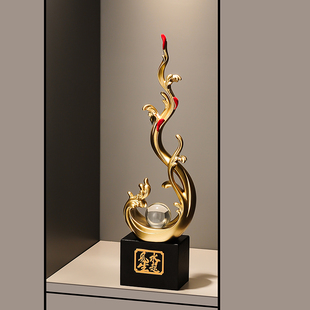 风生水起进门玄关装饰摆件轻奢高档客厅招财电视柜酒柜壁龛装饰品