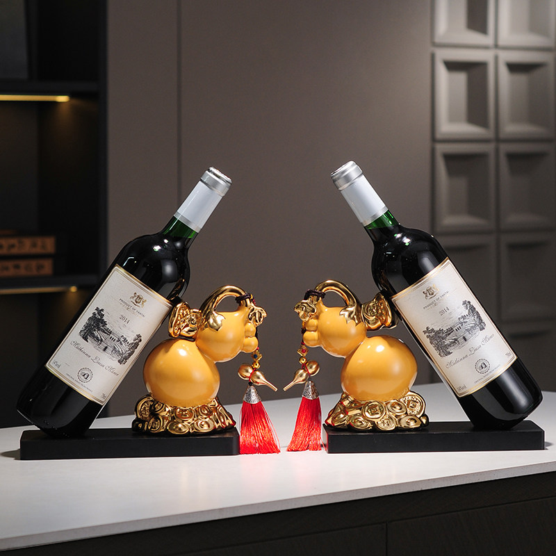 葫芦红酒架摆件家居创意客厅葡萄酒架中式餐边柜酒托酒柜装饰品,家居饰品,装饰摆件,淘宝优惠券,粉丝福利购,淘宝优惠卷