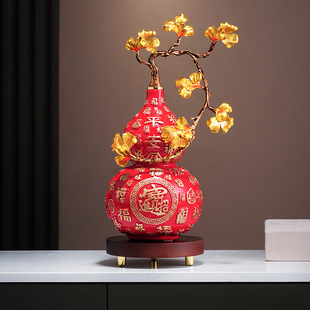 招财百福葫芦摆件家居客厅玄关办公室酒柜装 饰乔迁新居入宅礼物