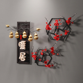 五福临门葫芦暖居装 饰品墙壁上挂件客厅玄关墙饰沙发背景墙餐厅