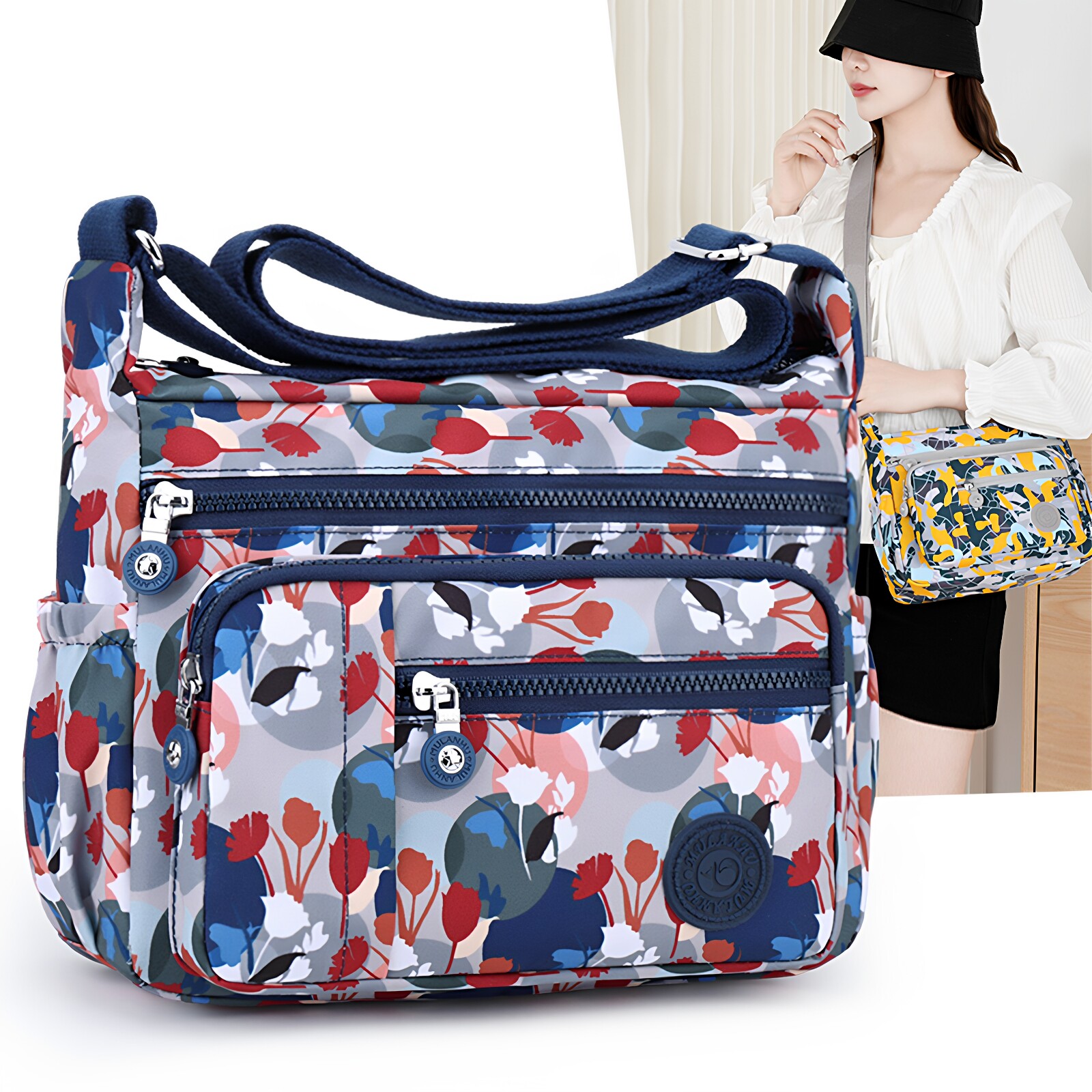 牛津布单肩包女士包包新款大容量尼龙布斜挎包休闲帆布妈妈包女包