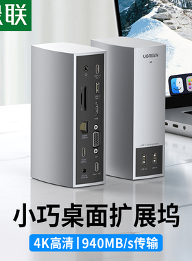 绿联CM268 Type-C转HDMI立式桌面扩展坞转换器11合1多功能 60345