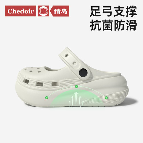 chedoir泡芙玛丽珍厚底洞洞鞋
