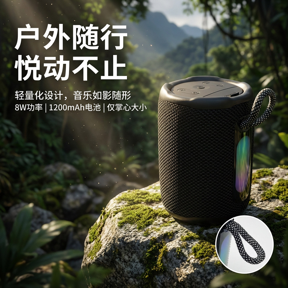 匠燥M28无线蓝牙音箱户外防水8W功率便携式小音响广场舞聚会露营