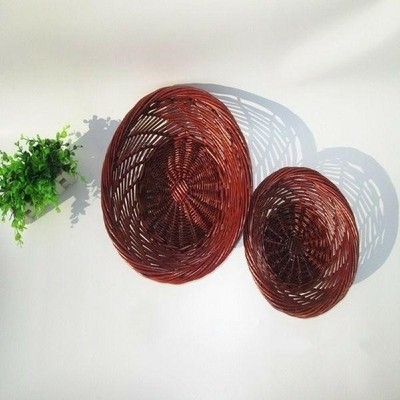 藤编收纳圆形筐柳编收纳圆形蓝竹篮子大号藤篮整理收纳筐桌面小筐|ruв категории получать отделка, семьи, хранения приборов, получать корзины, грязная одежда корзины - от Buy2taobao.com для оказания профессиональной услуги покупки агента Taobao