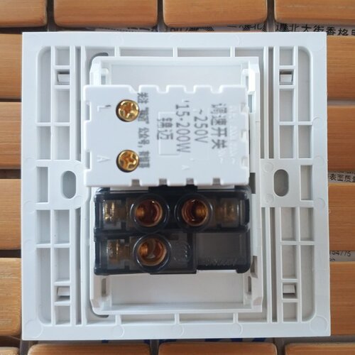 86型一开带无极调速开关暗装单开双控开关带200W调速器可调光