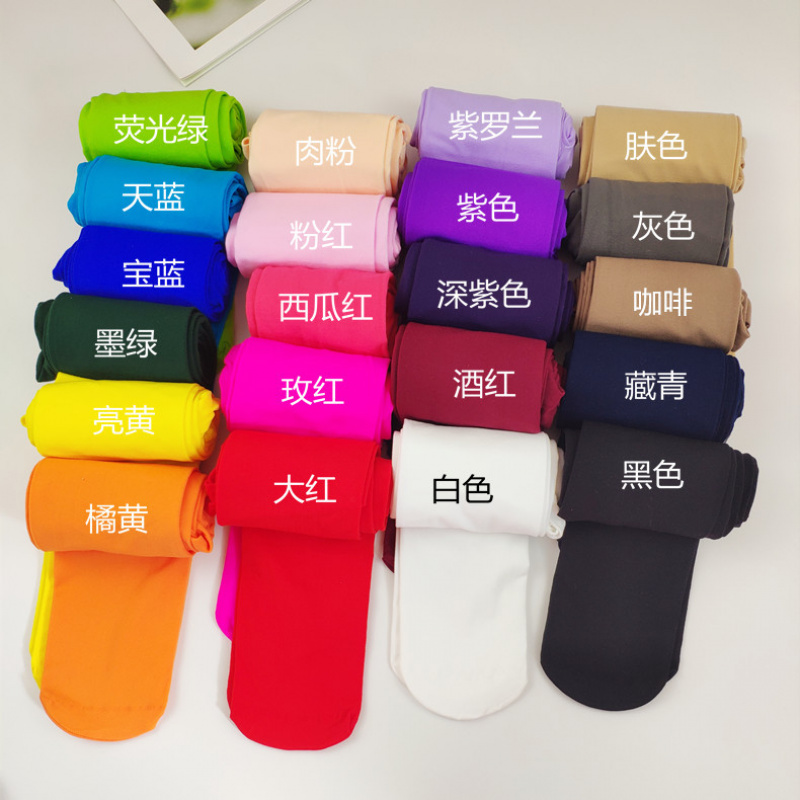 厂家批发连裤袜春秋薄款糖果色丝